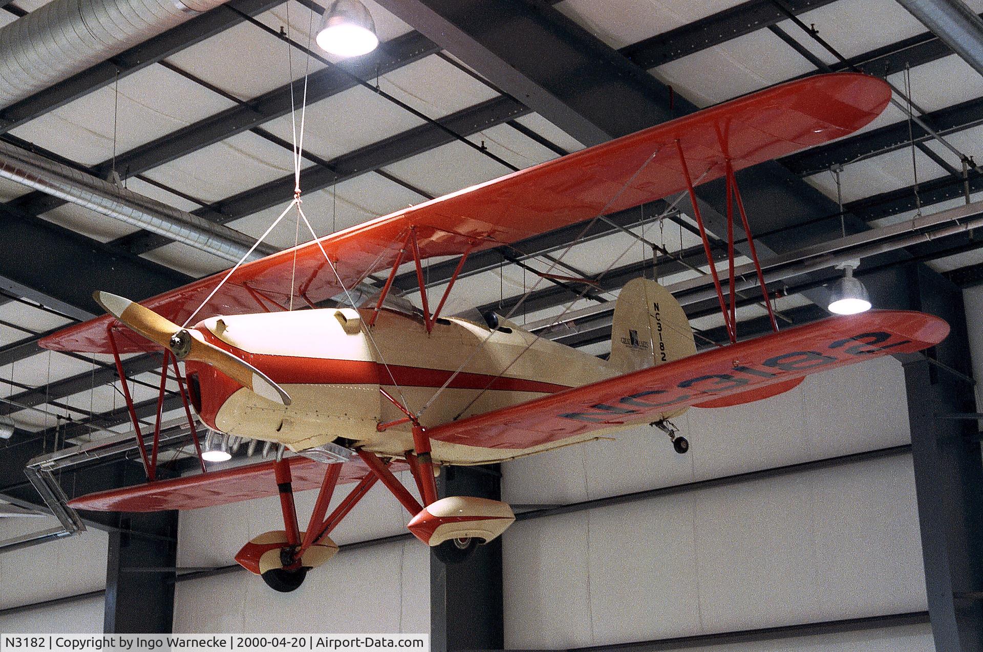 N3182, 1974 Great Lakes 2T-1A-E Sport Trainer C/N 6621-G-312, Great Lakes 2T-1A-E at the Heritage Halls, Owatonna MN