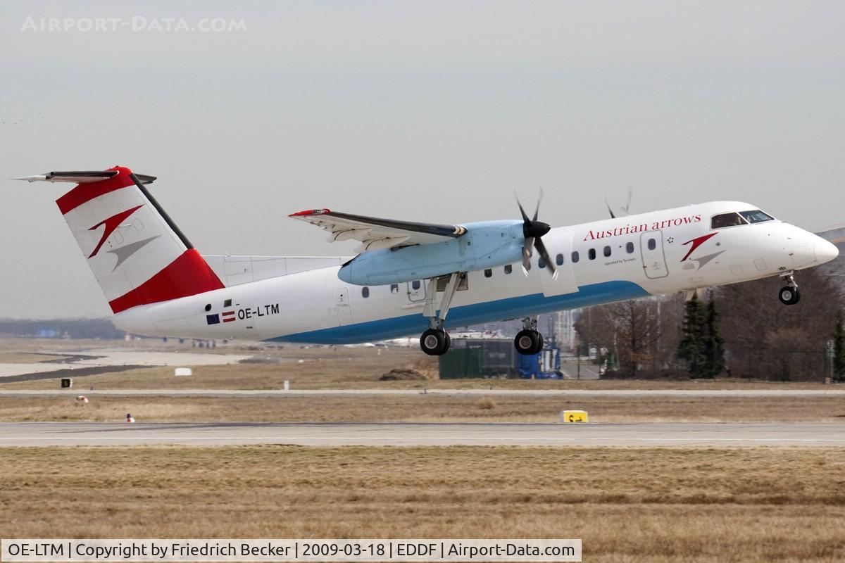 OE-LTM, 1998 De Havilland Canada DHC-8-311 Dash 8 Dash 8 C/N 527, departing EDDF via RW18W