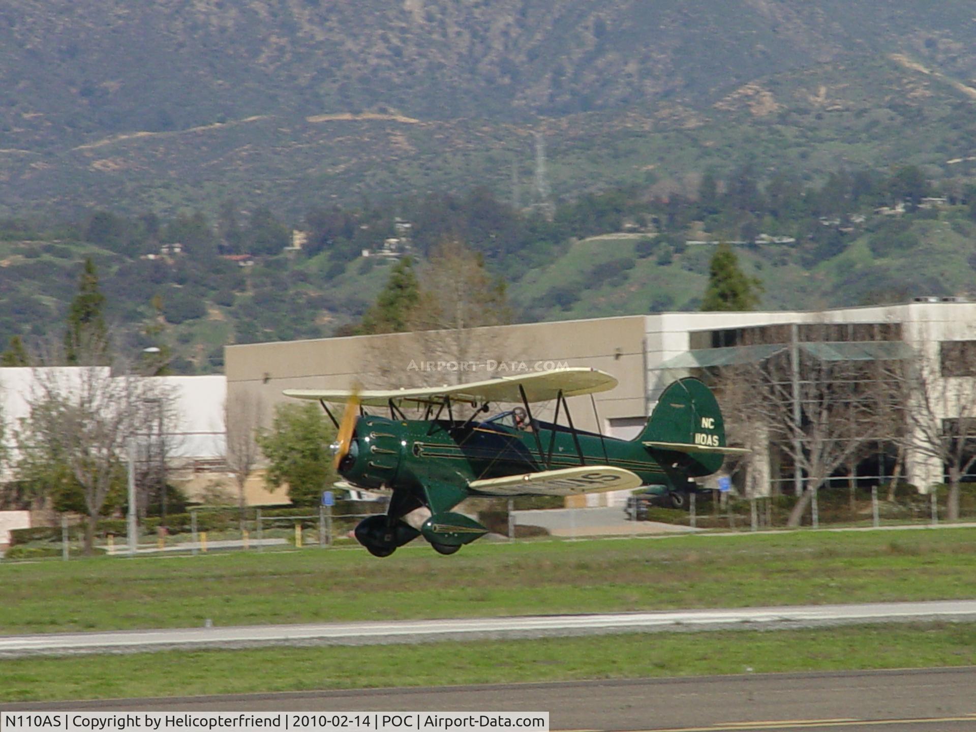 N110AS, 2005 Waco YMF-F5C C/N F5C110, Taking off from runway 26L