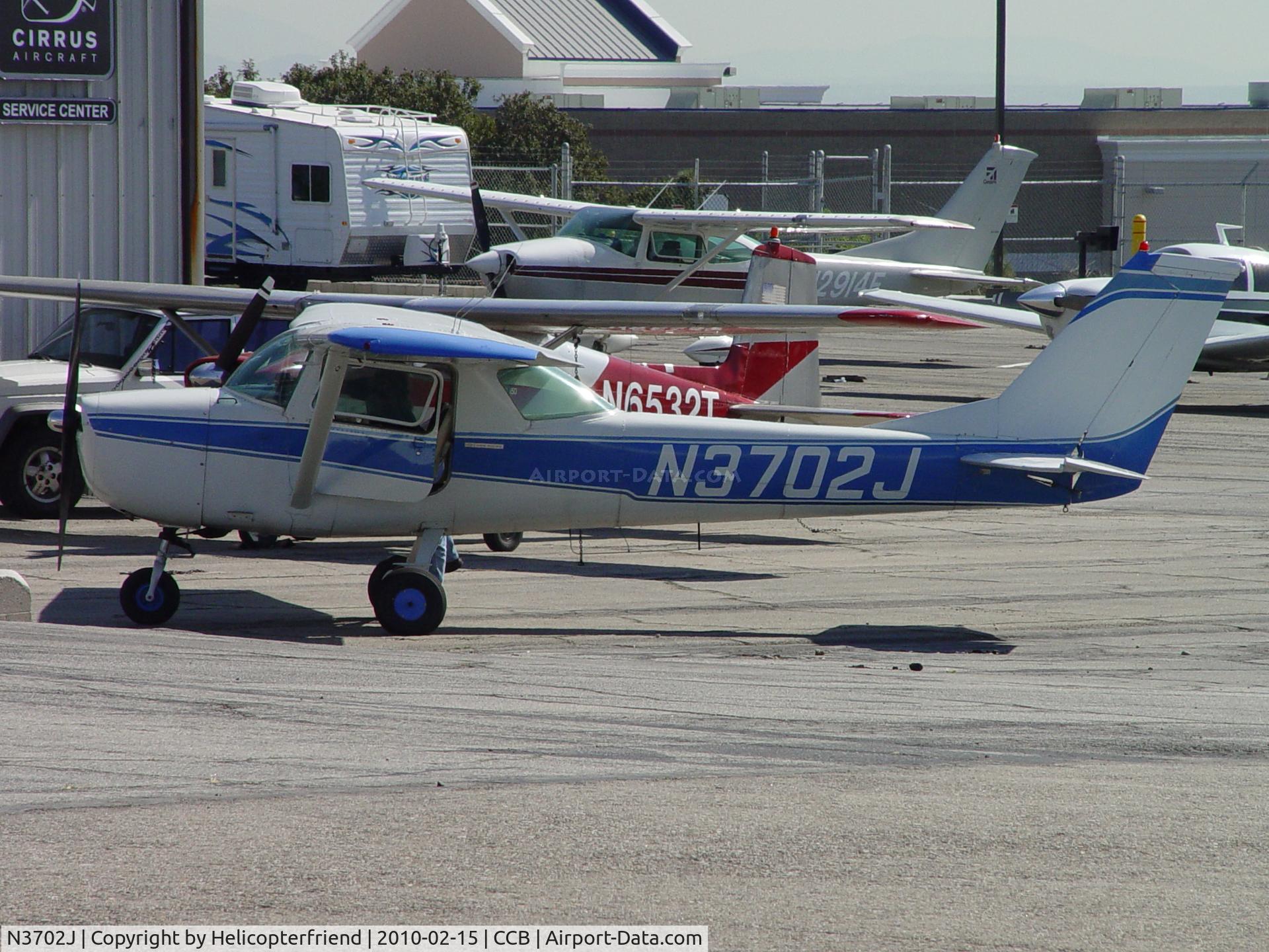 N3702J, 1966 Cessna 150G C/N 15065002, Parked westside of Foothill Service