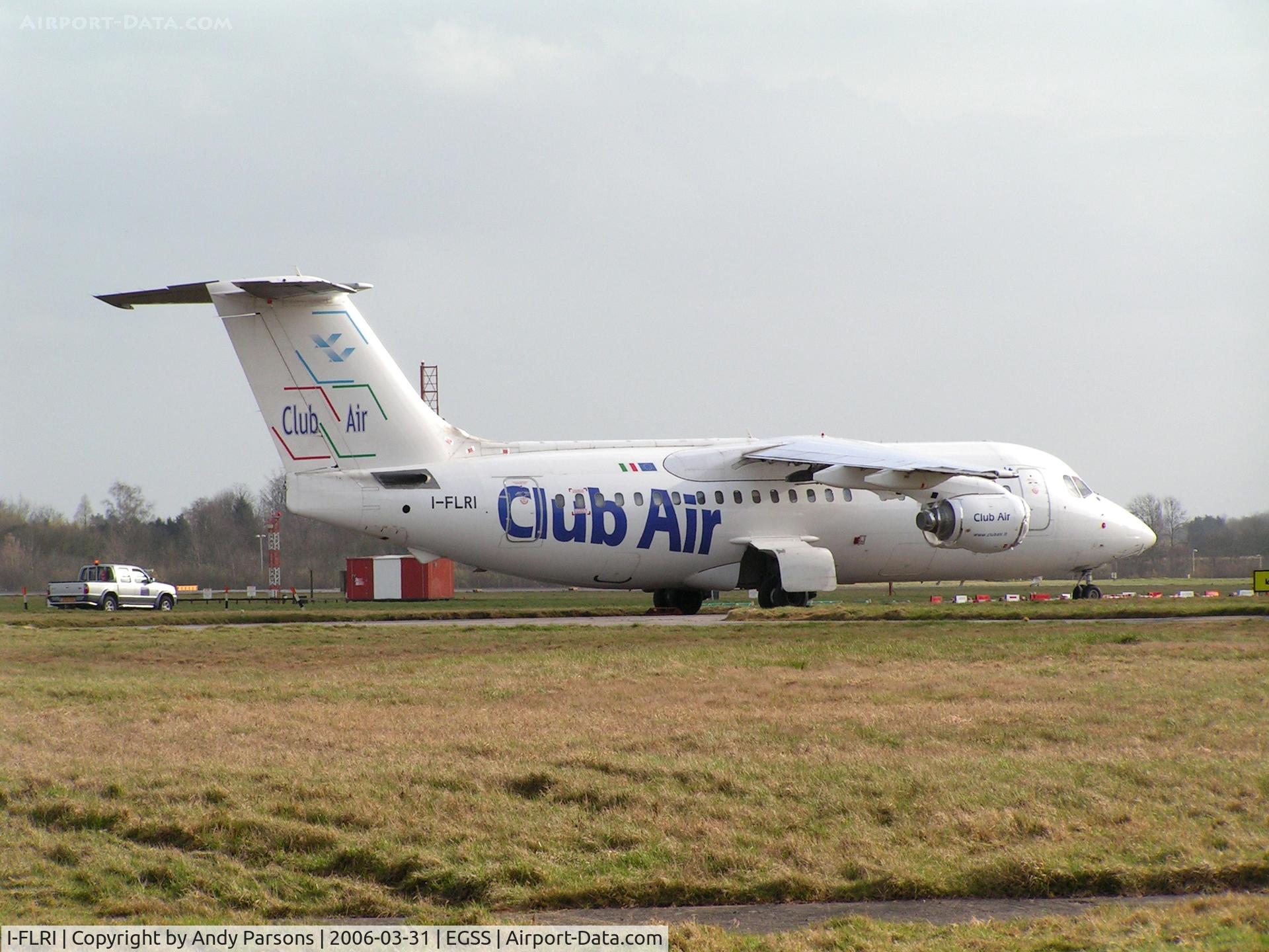 I-FLRI, 1993 British Aerospace BAe.146-200 C/N E2220, On maintenance at Stansted