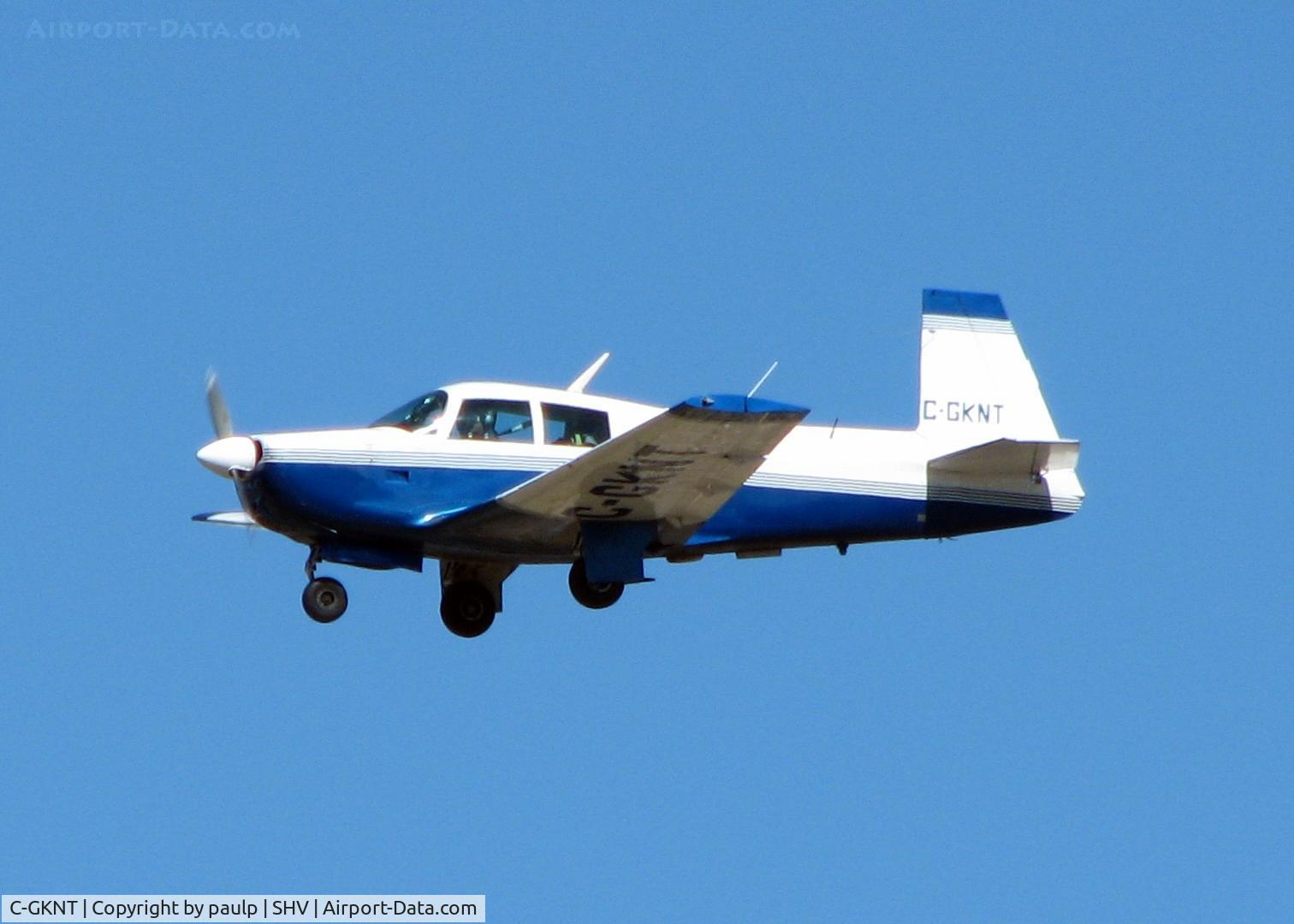 C-GKNT, 1965 Mooney M20E C/N 654, Landing on 23 at Shreveport Regional.