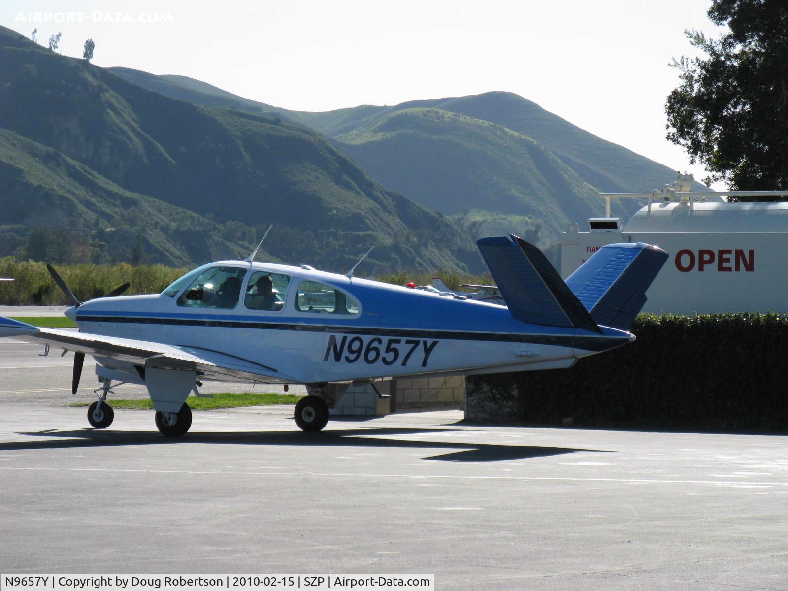 N9657Y, 1962 Beech P35 Bonanza C/N D-7072, 1962 Beech P35 BONANZA, Continental IO-470-N 260 Hp, tip tanks, three-blade prop