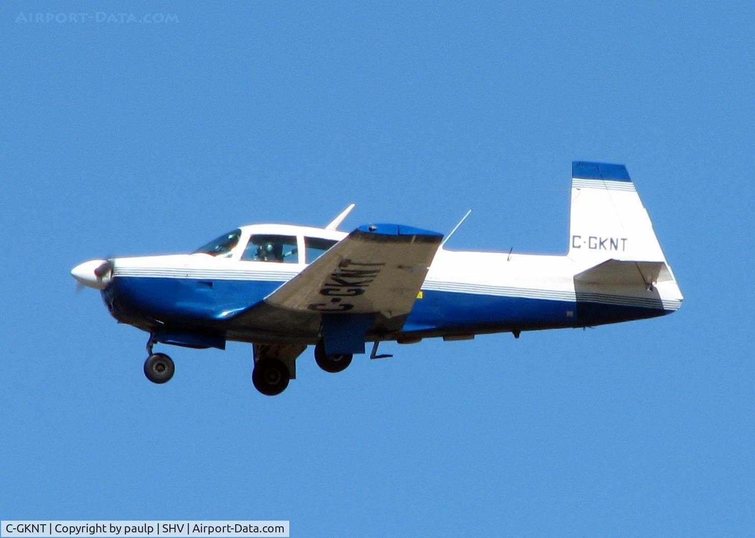 C-GKNT, 1965 Mooney M20E C/N 654, Landing on 23 at Shreveport Regional.