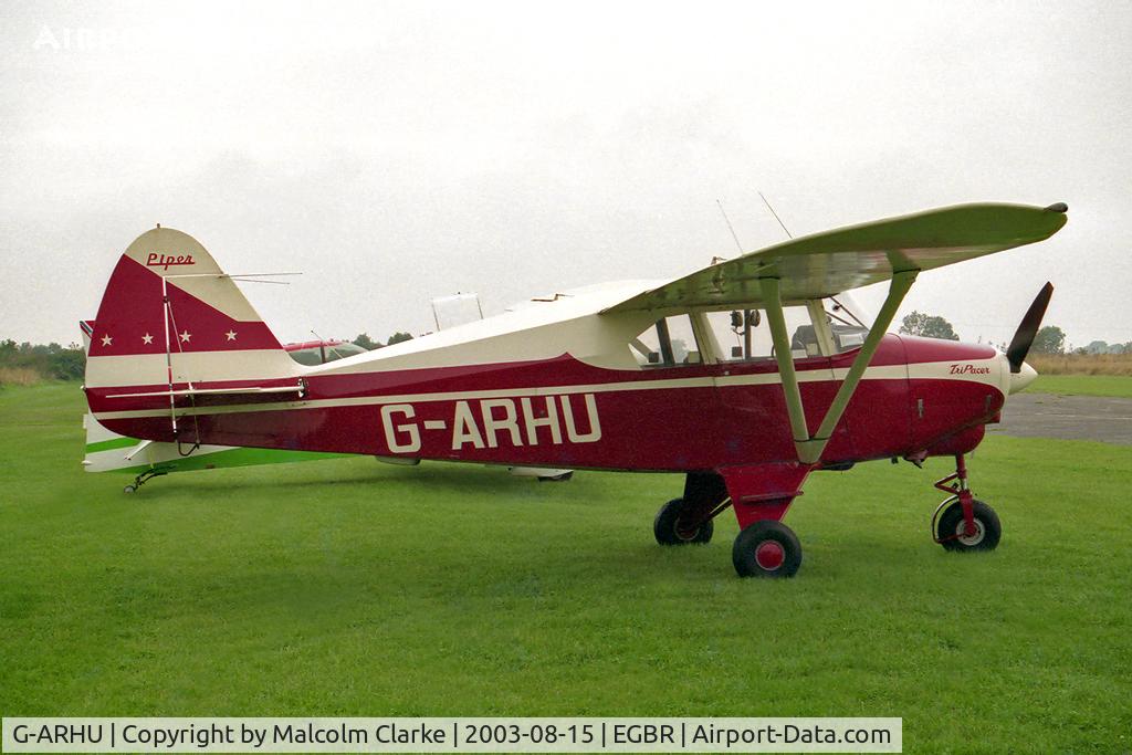 G-ARHU, 1960 Piper PA-22-160 Tri Pacer C/N 22-7602, Piper PA-22-160 Tri-Pacer at Breighton Airfield in 2003. Previously N2804Z.