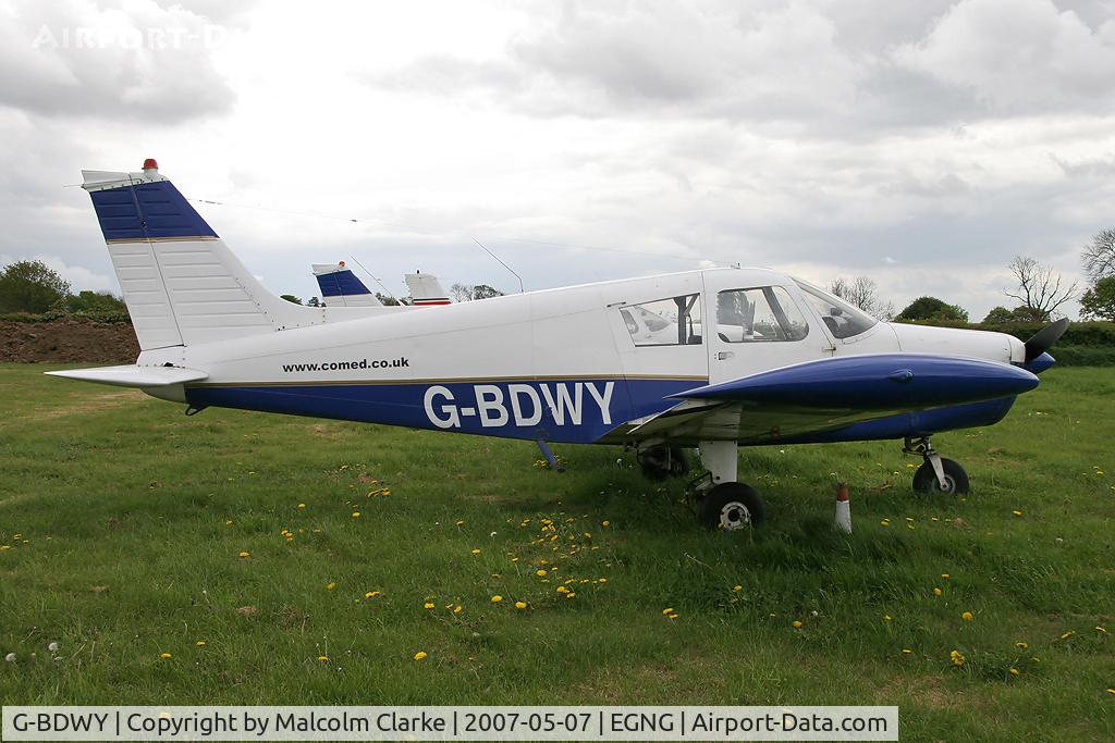 G-BDWY, 1972 Piper PA-28-140 Cherokee Cruiser C/N 28-7225378, Piper PA-28-140 Cherokee E at Bagby Airfield in 2007. Previously registered as PH-NSC.