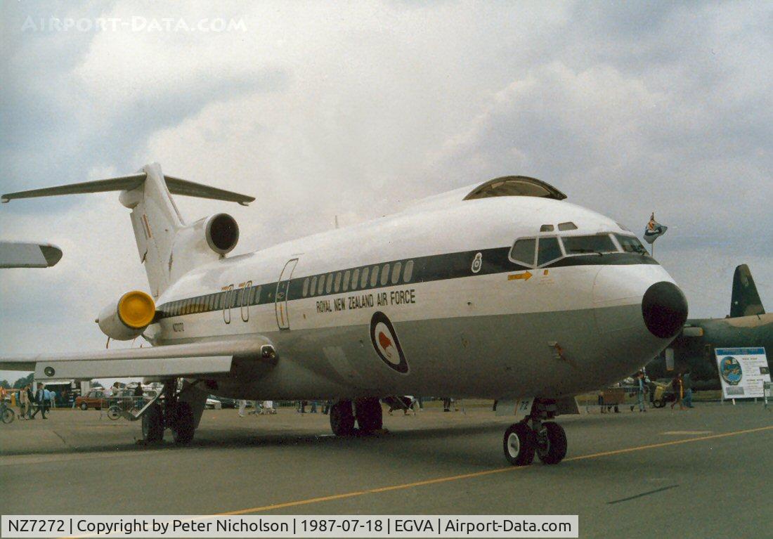 NZ7272, 1968 Boeing 727-100C C/N 19895, Boeing 727-100C, callsign Kiwi 914, of 40 Squadron Royal New Zealand Air Force on display at the 1987 Intnl Air Tattoo at RAF Fairford.