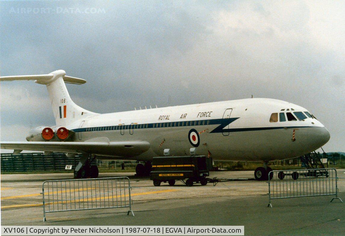 XV106, 1967 Vickers VC10 C.1K C/N 836, VC-10 of 10 Squadron at RAF Brize Norton on display at the 1987 Intnl Air Tattoo at RAF Fairford.