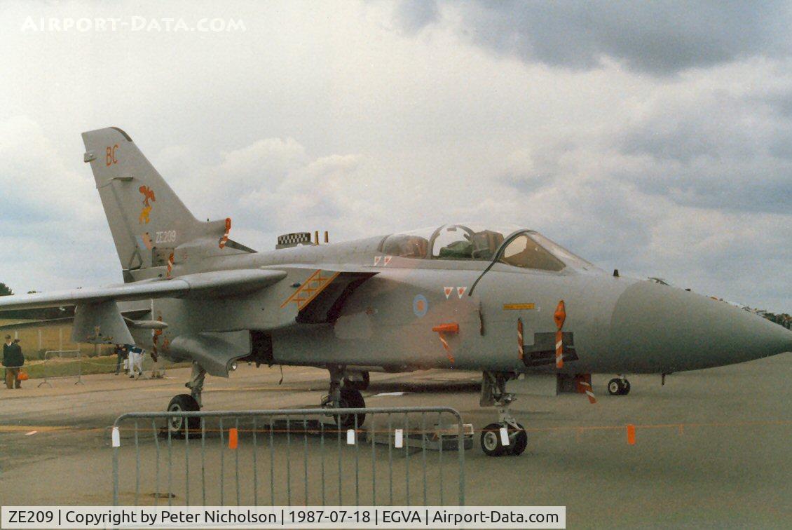 ZE209, 1987 Panavia Tornado F.3 C/N AS027/583/3261, Another view of the 56[Reserve] Squadron Tornado F.3 on display at the 1987 Intnl Air Tattoo at RAF Fairford.