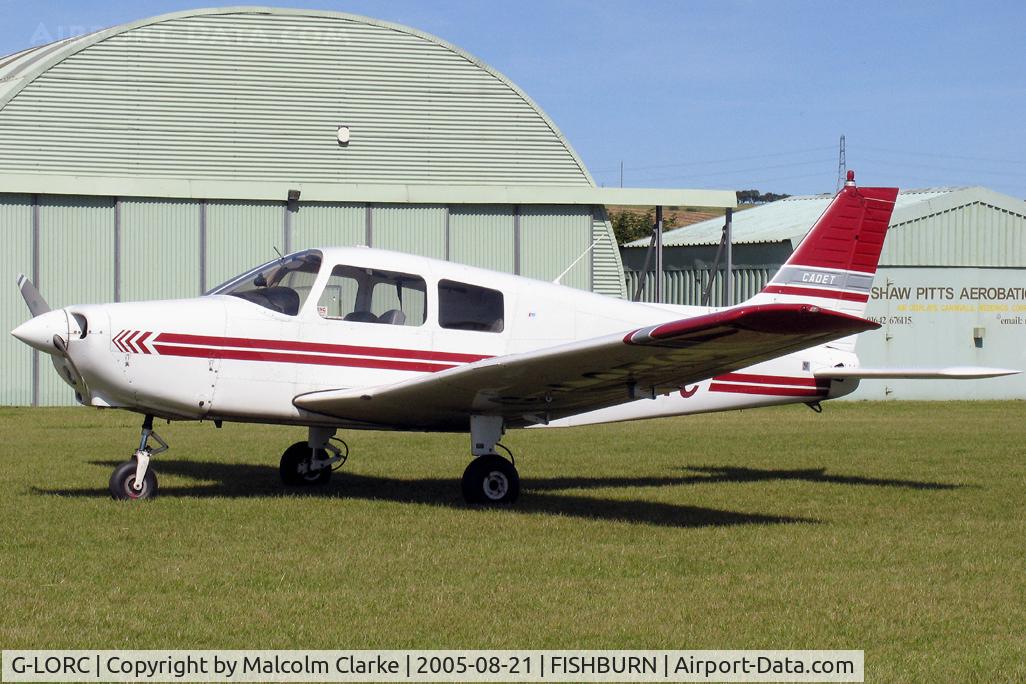 G-LORC, 1992 Piper PA-28-161 Cadet C/N 2841339, Piper PA-28-161 Cadet at Fishburn Airfield in 2005. Previously registered as D-ESTC.