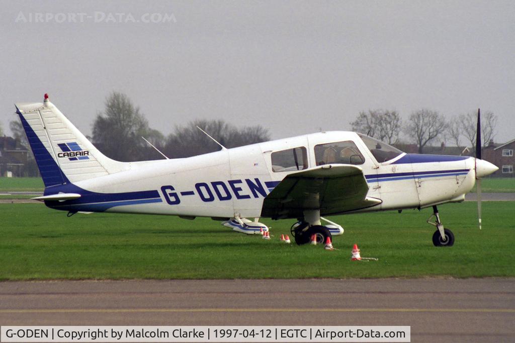 G-ODEN, 1989 Piper PA-28-161 C/N 2841282, Piper PA-28-161 Cadet at Cranfield in 1997. Awaiting the next pupil!