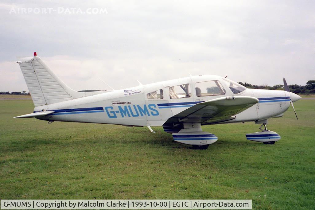 G-MUMS, 1984 Piper PA-28-161 Cherokee Warrior II C/N 28-8416093, Piper PA-28-161 Warrior II at Cranfield in 1993.