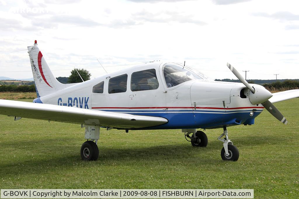 G-BOVK, 1985 Piper PA-28-161 Cherokee Warrior II C/N 28-8516061, Piper PA-28-161 Warrior II at Fishburn Airfield in 2009. Previously registered as N69168.