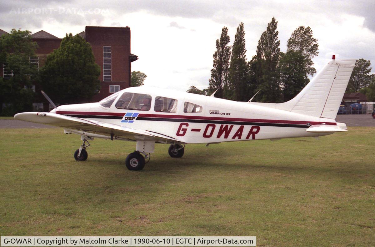 G-OWAR, 1986 Piper PA-28-161 Cherokee Warrior II C/N 28-8616054, Piper PA-28-161 Warrior II at Cranfield in 1990.