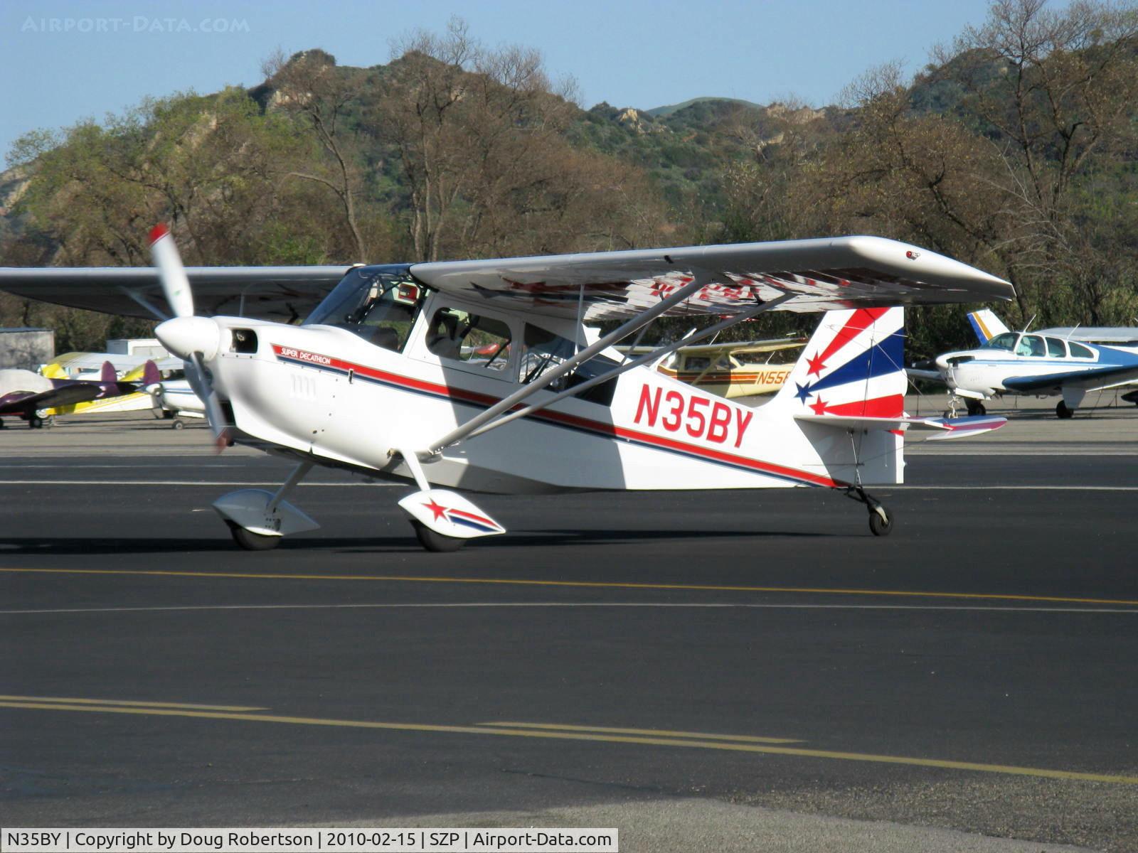 N35BY, 2005 American Champion 8KCAB Super Decathlon C/N 998-2005, 2005 American Champion 8KCAB SUPER DECATHLON, Lycoming AEIO-360-H1B 180 Hp, CS prop, near symmentrical airfoil, taxi