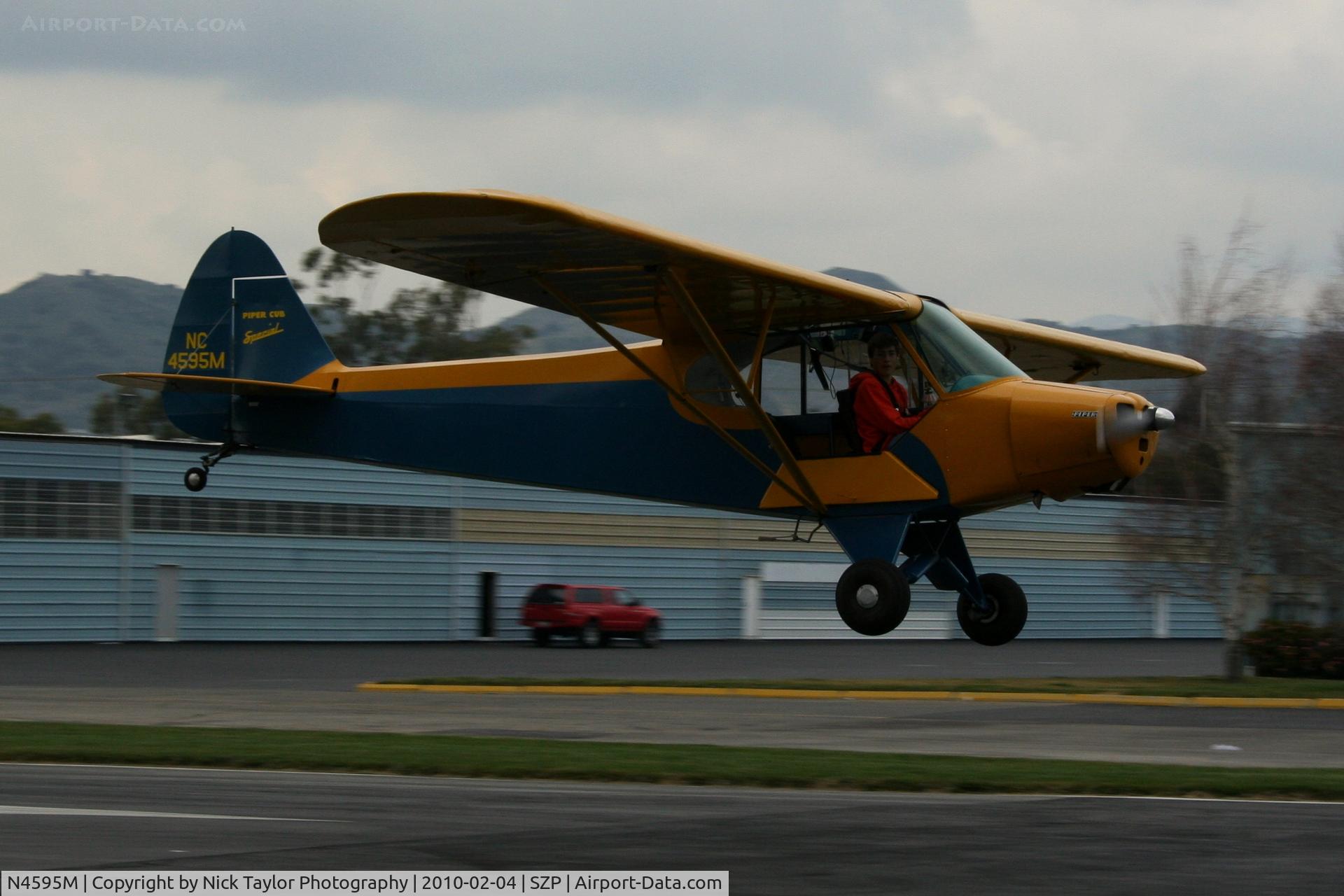 N4595M, 1947 Piper PA-11 Cub Special Cub Special C/N 11-98, Sammy Mason soloing the PA-11