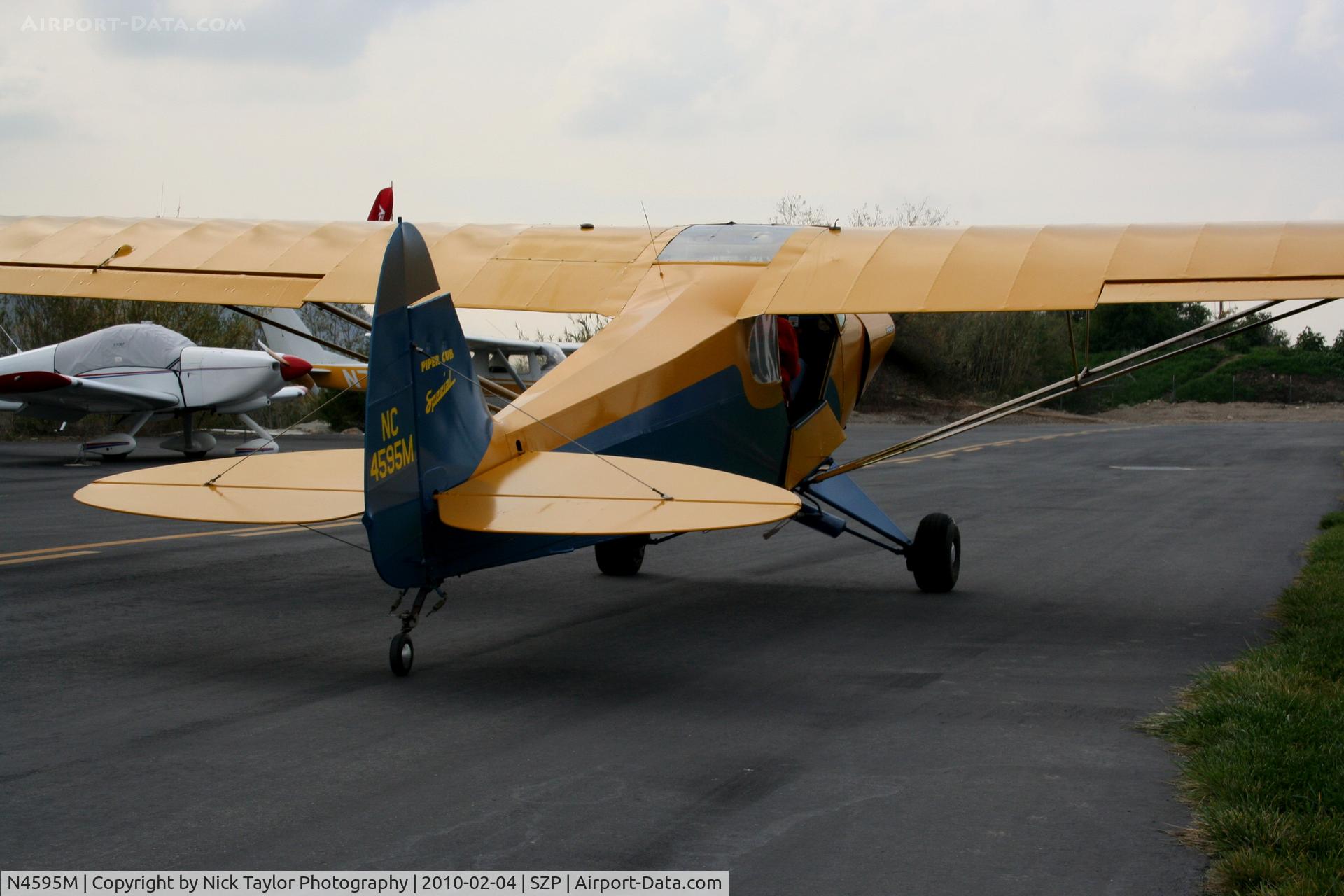 N4595M, 1947 Piper PA-11 Cub Special Cub Special C/N 11-98, Taxiing back to RWY 4