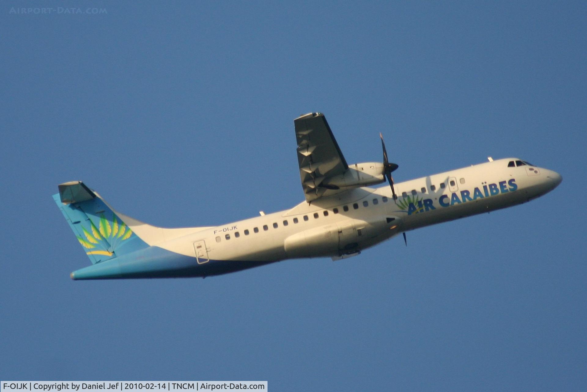 F-OIJK, 2006 ATR 72-212A C/N 736, Air caraibes departing TNCM