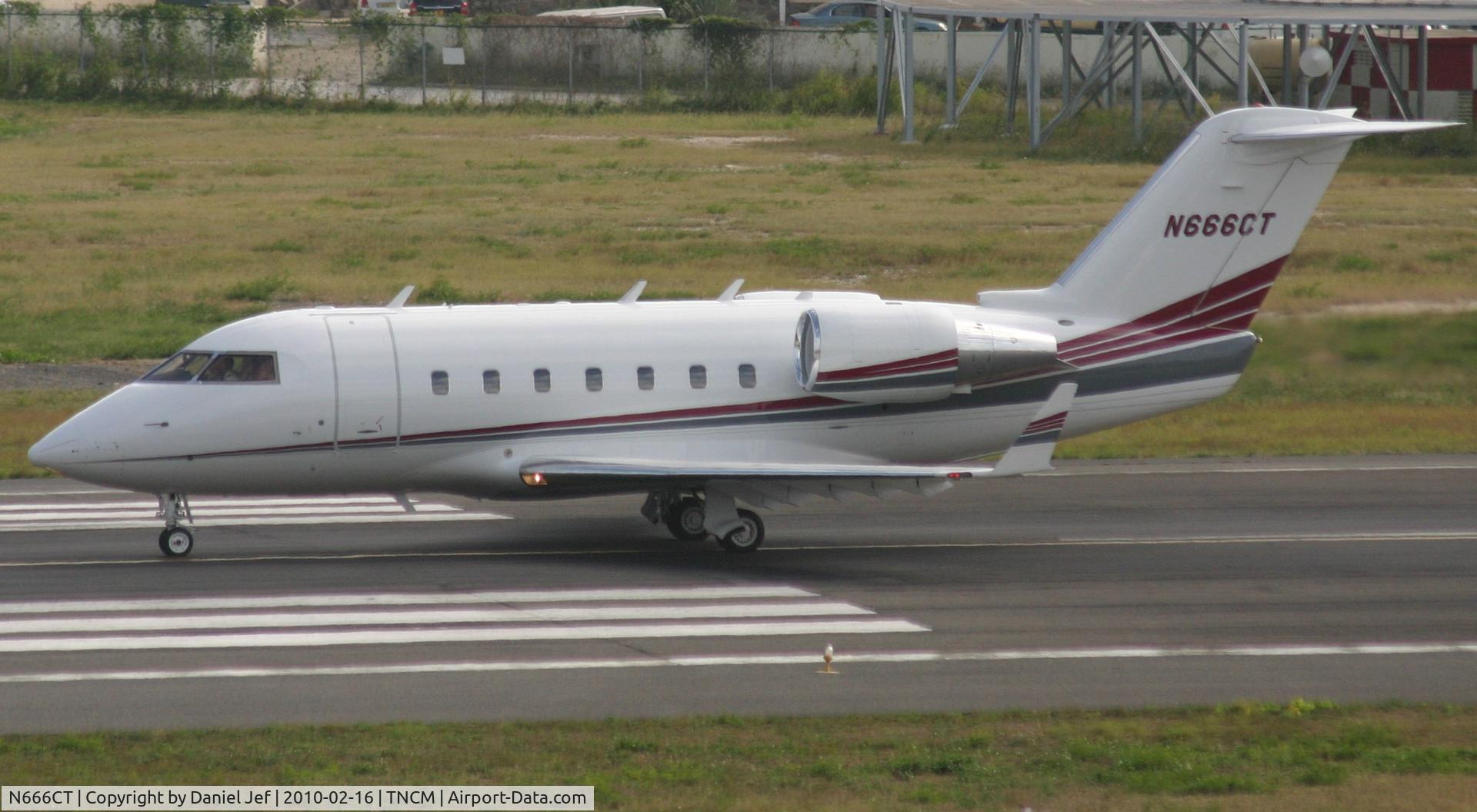 N666CT, 1987 Canadair Challenger 601-3A (CL-600-2B16) C/N 5007, N666CT departing TNCM runway 10