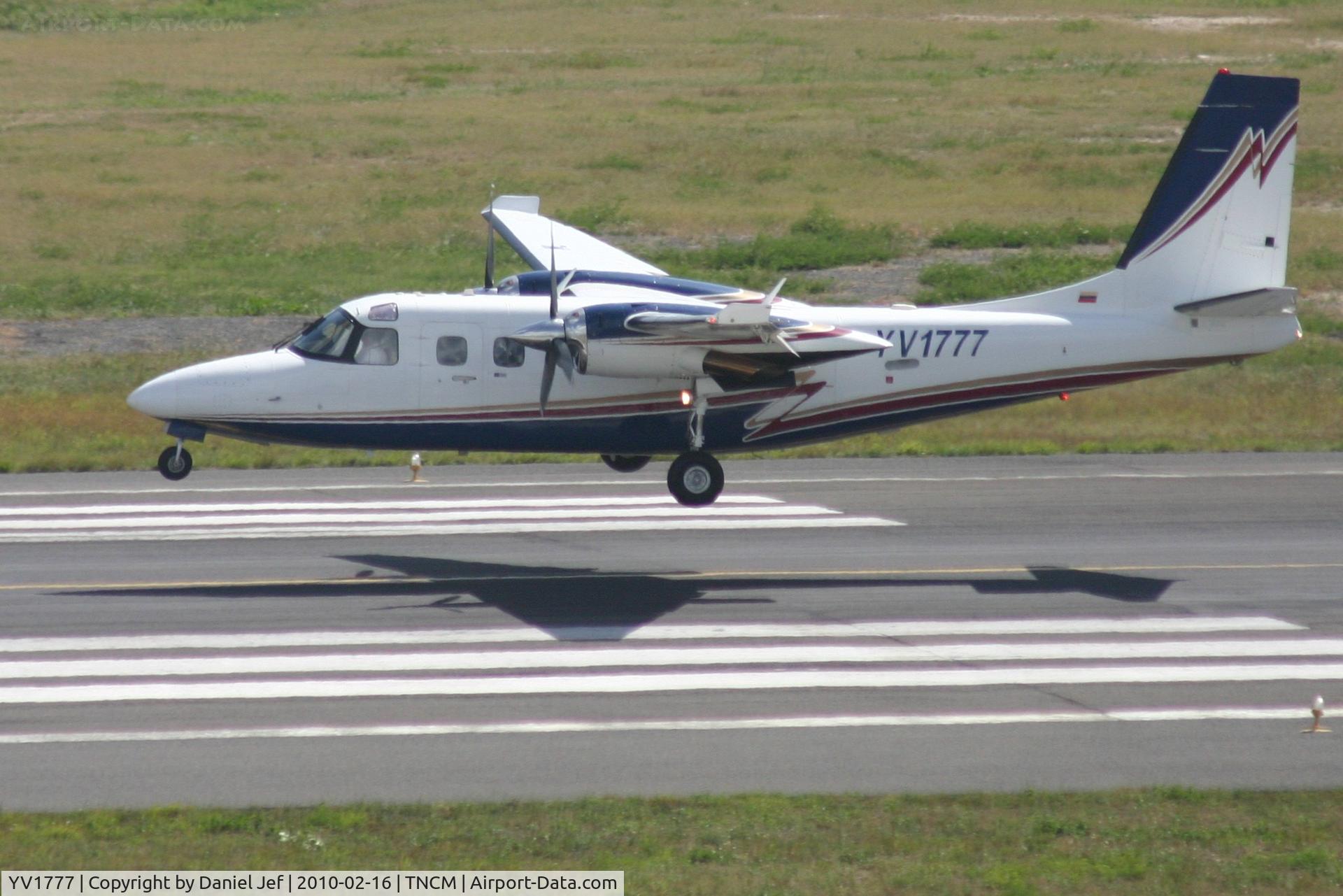 YV1777, 1975 Rockwell 690A Turbo Commander Turbo Commander C/N 11244, YV1777 Landing at TNCM