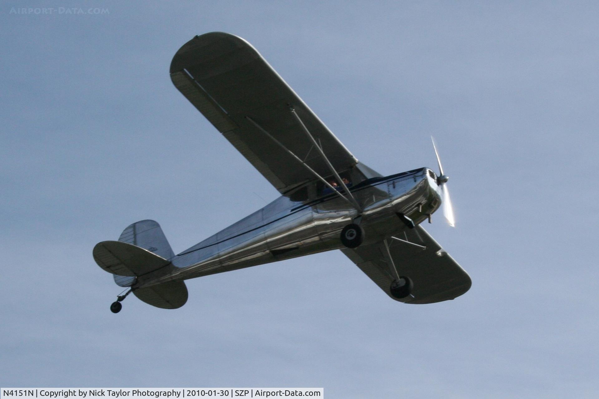 N4151N, 1947 Cessna 140 C/N 13873, Taking off RWY 22