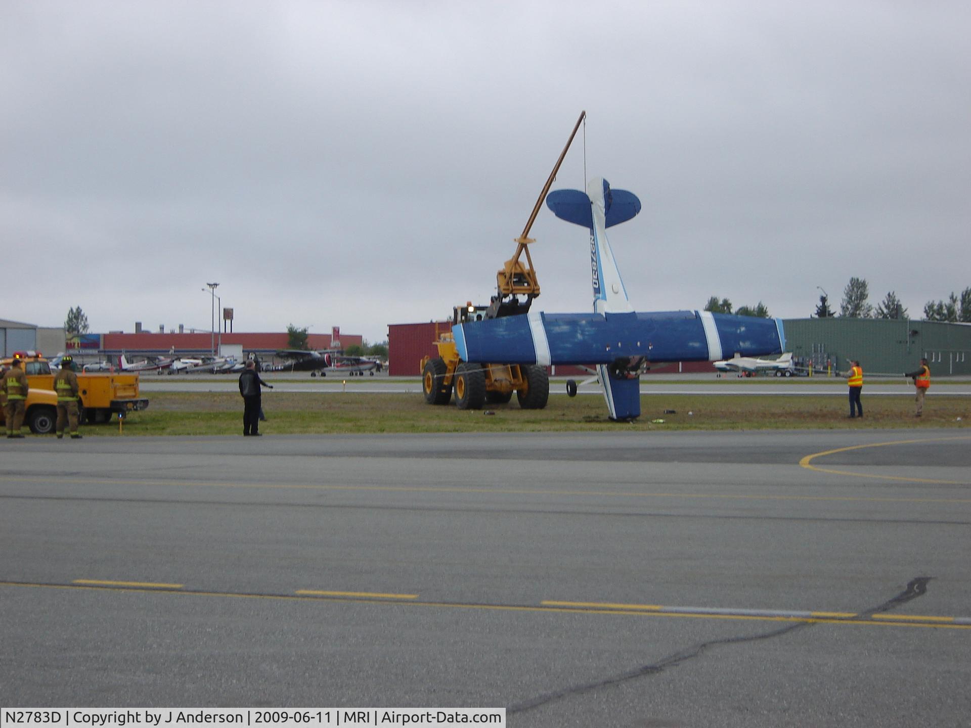 N2783D, 1952 Cessna 170B C/N 25325, flipping it back on it's feet