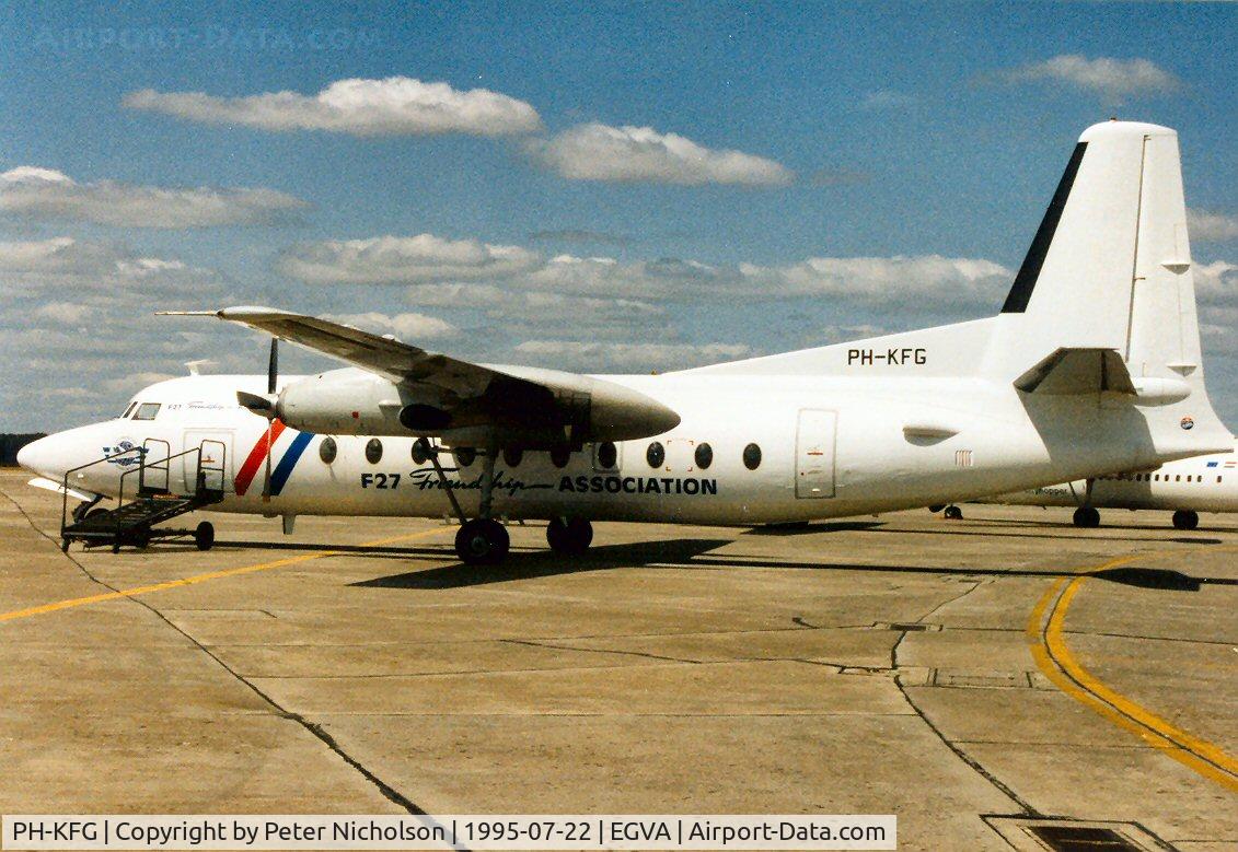 PH-KFG, 1964 Fokker F-27-200 Friendship C/N 10249, F-27 Friendship charter flight at the 1995 Intnl Air Tattoo at RAF Fairford.