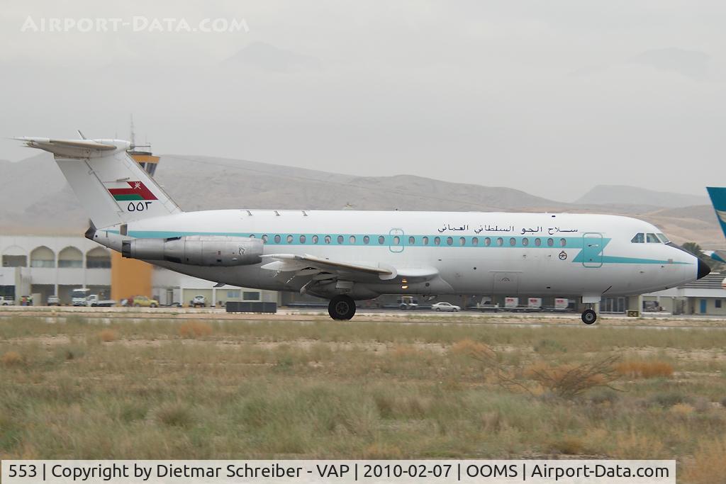 553, 1975 BAC 111-485GD One-Eleven C/N BAC.251, Oman Air Force BAC 1-11