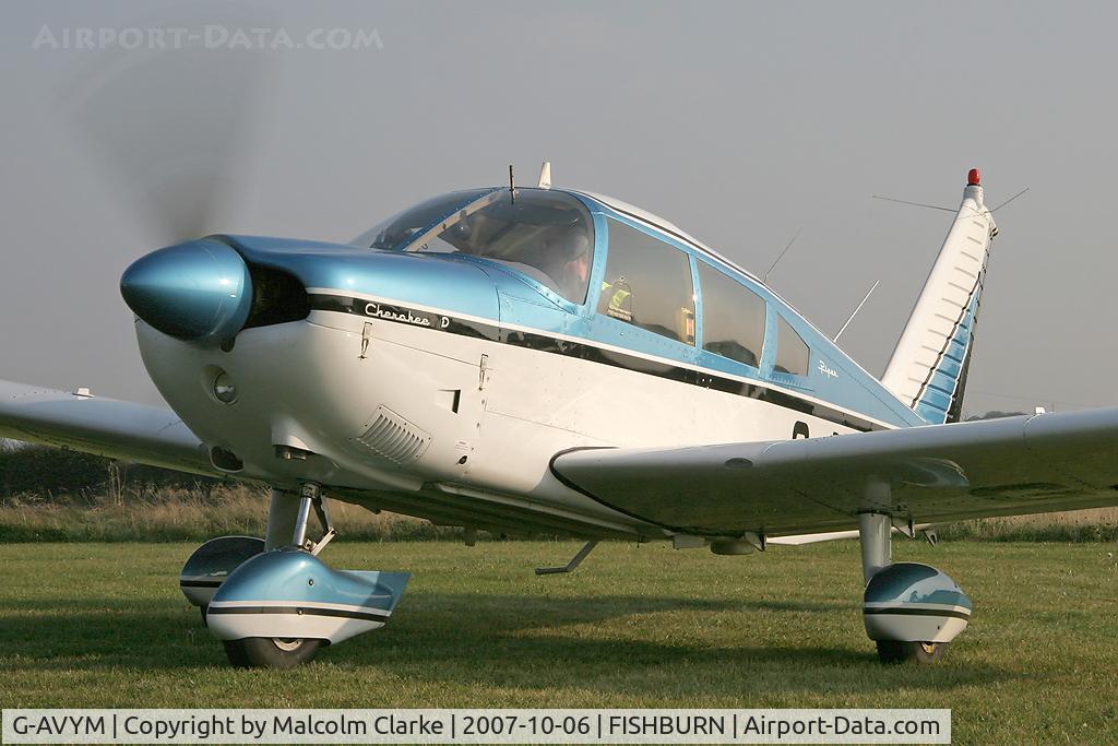 G-AVYM, 1968 Piper PA-28-180 Cherokee C/N 28-4638, Piper PA-28-180 Cherokee D at Fishburn Airfield in 2007.