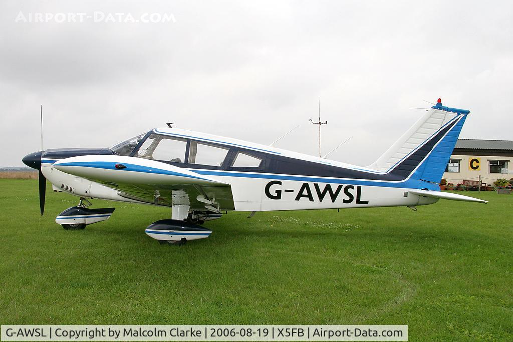 G-AWSL, 1968 Piper PA-28-180 Cherokee C/N 28-4907, Piper PA-28-180 Cherokee D at Fishburn Airfield in 2006.