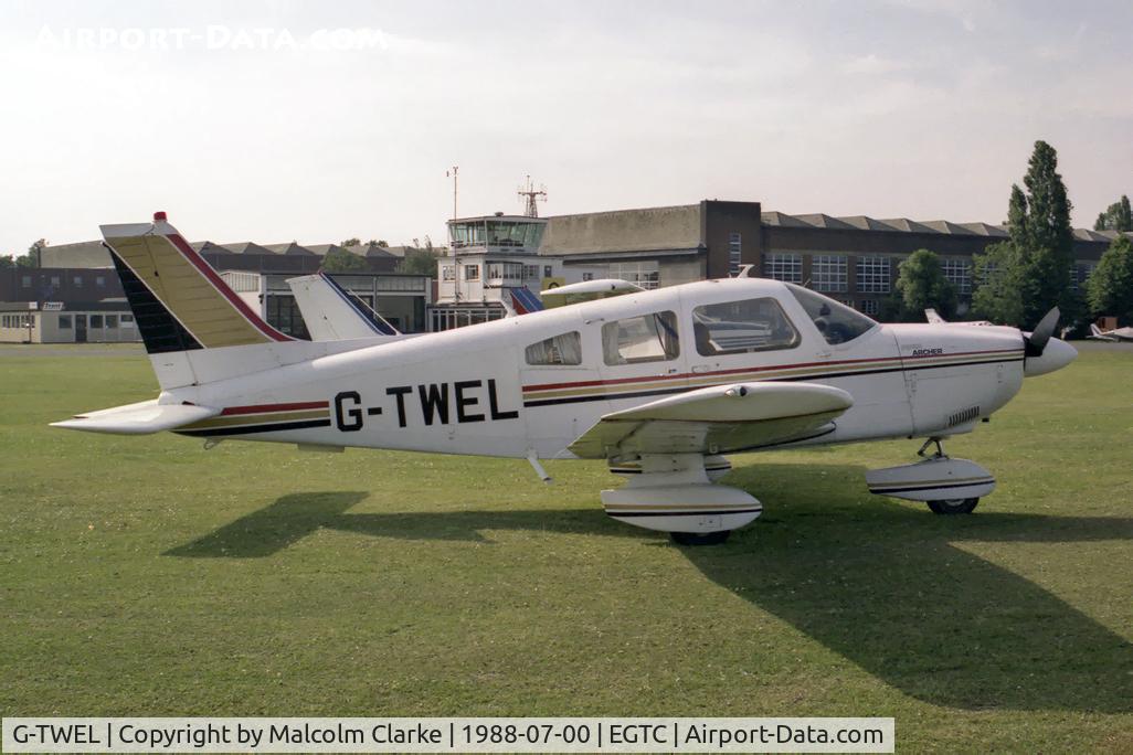 G-TWEL, 1980 Piper PA-28-181 Cherokee Archer II C/N 28-8090290, Piper PA-28-181 Archer II at Cranfield Airport in 1988.