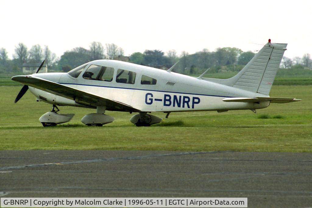 G-BNRP, 1977 Piper PA-28-181 Cherokee Archer II C/N 28-7790528, Piper PA-28-181 Cherokee Archer II at Cranfield Airport in 1996.