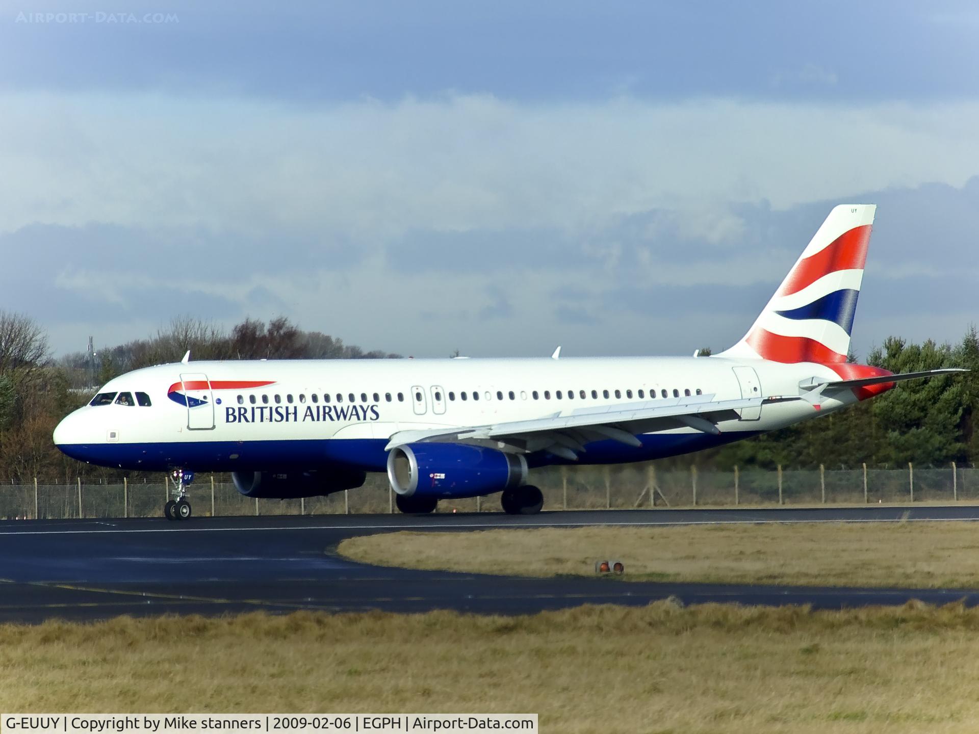 G-EUUY, 2008 Airbus A320-232 C/N 3607, British airways A320 Arrives at EDI From LHR