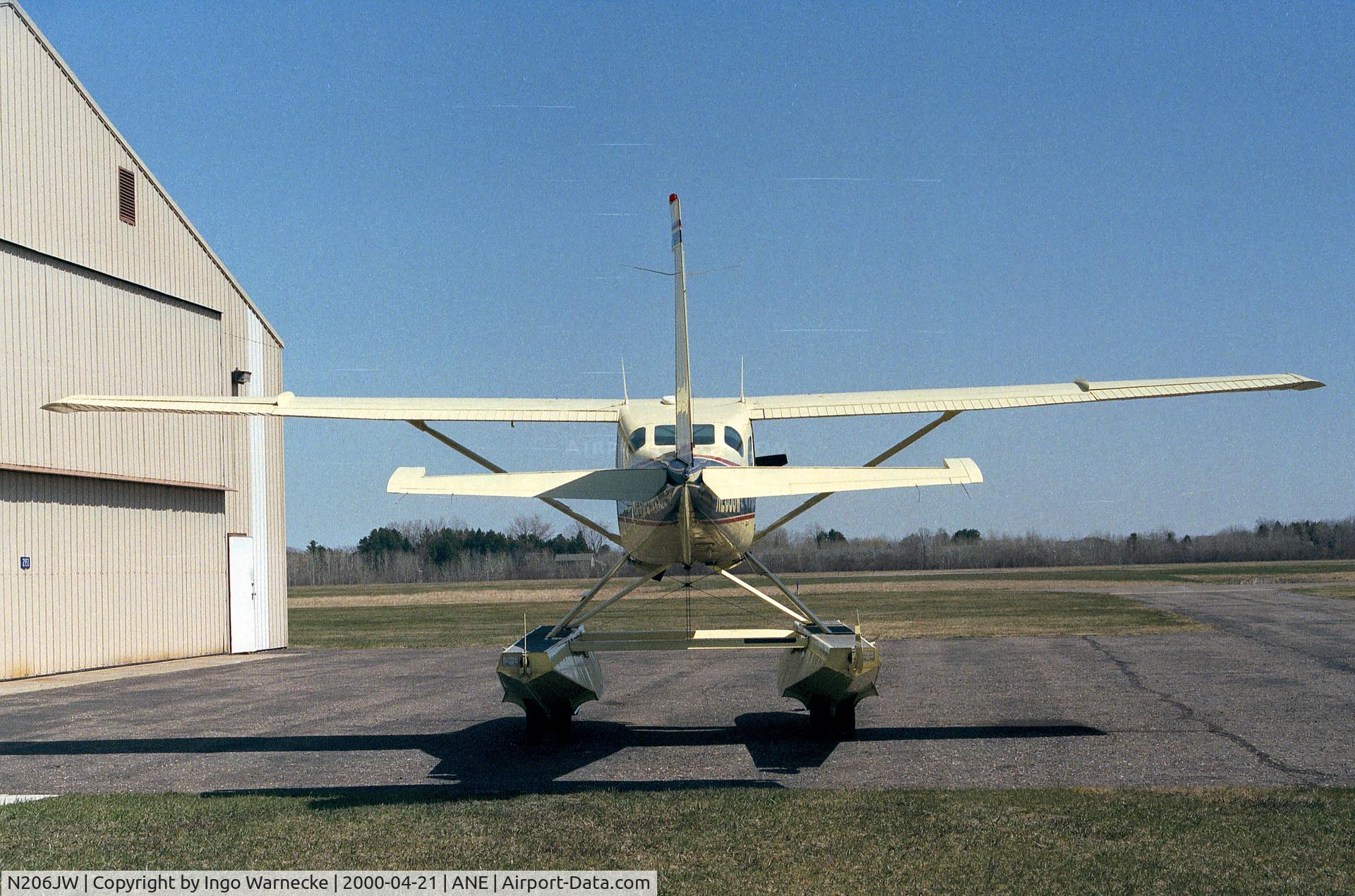 N206JW, 1981 Cessna TU206G Turbo Stationair C/N U20606283, Cessna TU206G Turbo Stationair 6 on amphibious floats at Anoka County Airport, Blaine MN