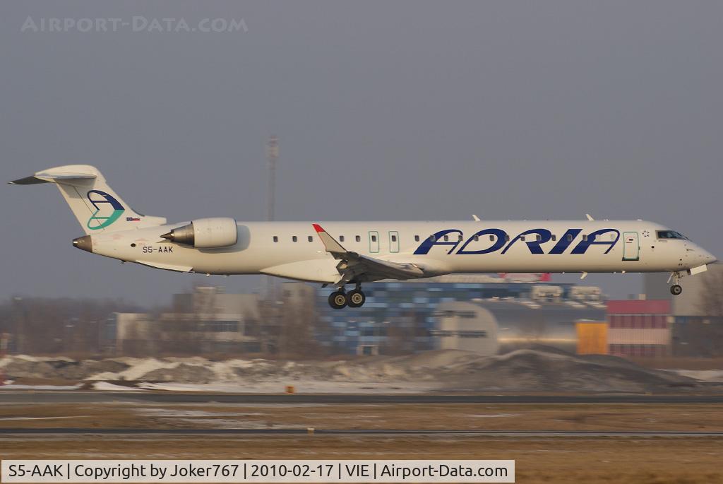 S5-AAK, 2007 Canadair CRJ-900ER (CL-600-2D24) C/N 15128, Adria Airways Canadair Regional Jet CRJ900