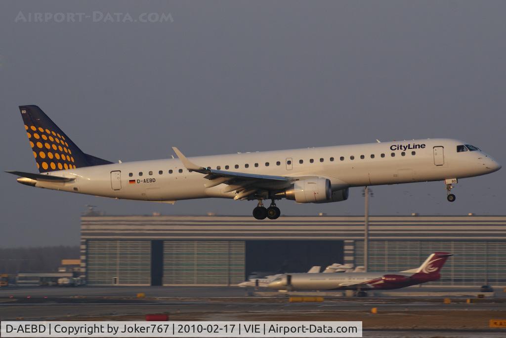 D-AEBD, 2009 Embraer 195LR (ERJ-190-200LR) C/N 19000324, Lufthansa Regional (CityLine) Embraer ERJ-195