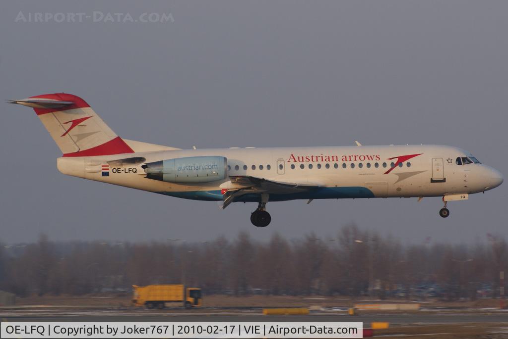 OE-LFQ, 1996 Fokker 70 (F-28-0070) C/N 11568, Austrian arrows Fokker F-70