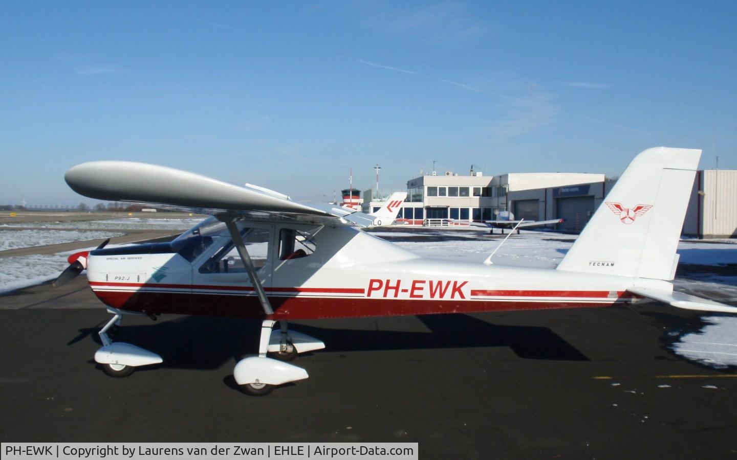 PH-EWK, Tecnam P-92J Echo C/N 011, PH-EWK parked at Lelystad-Airport