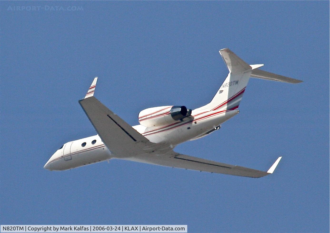 N820TM, 2003 Gulfstream Aerospace G-IV C/N 1508, TAI Leasing Inc Gulfstream Aerospace G-IV, N820TM departing 25L KLAX.