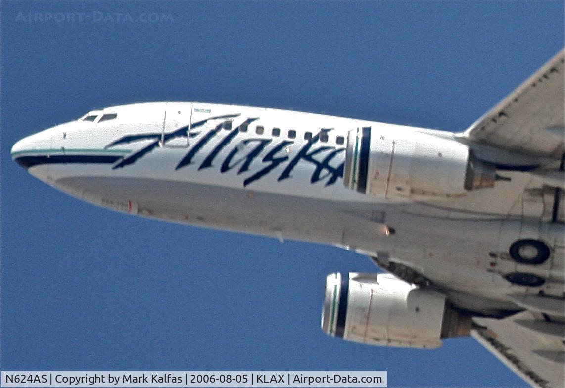N624AS, 2000 Boeing 737-790 C/N 30778, Alaska Airlines Boeing 737-790, N624AS 25R departure KLAX.