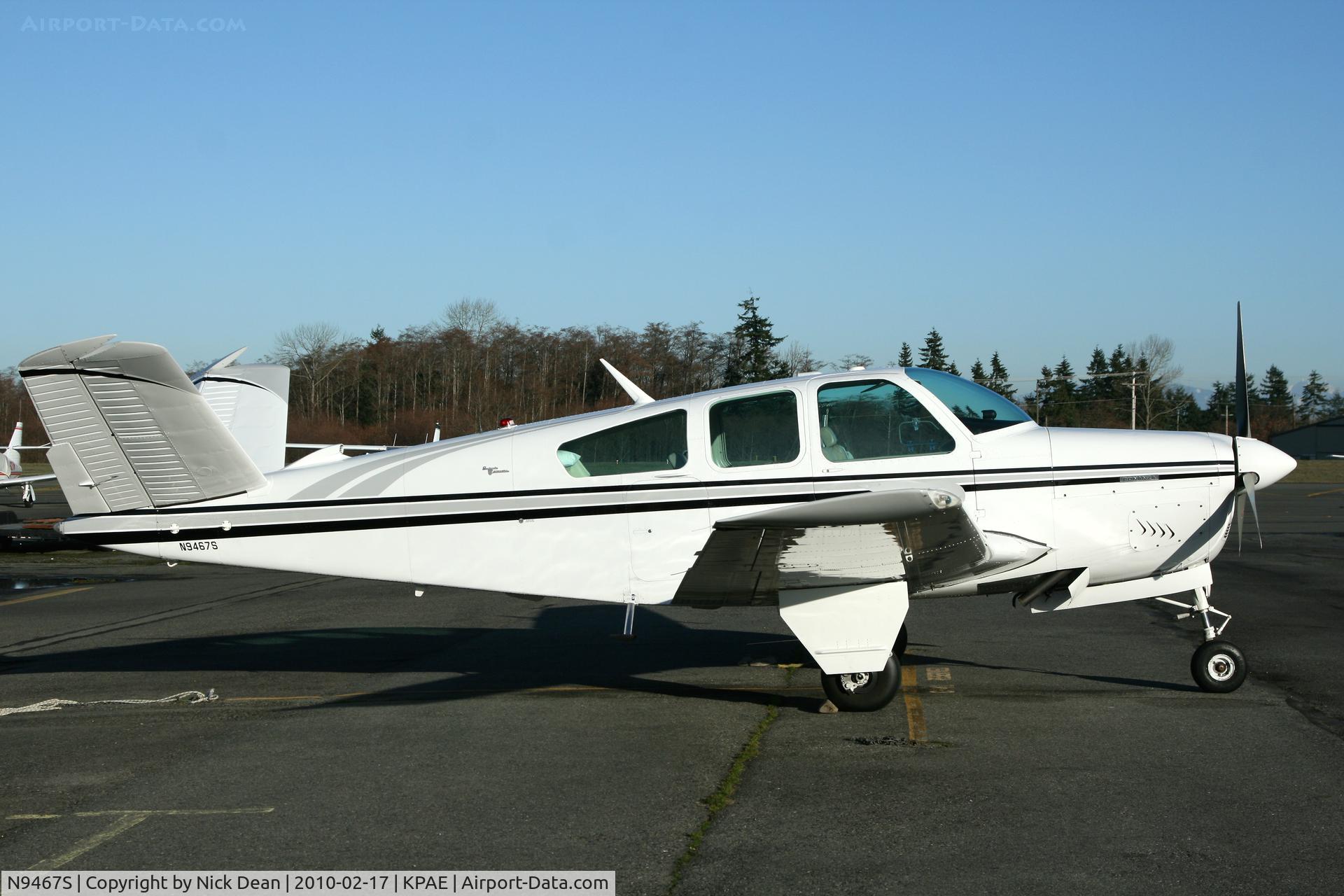 N9467S, 1966 Beech V35 Bonanza C/N D-8054, KPAE another victim succumbs outside the Sunquest paint shop