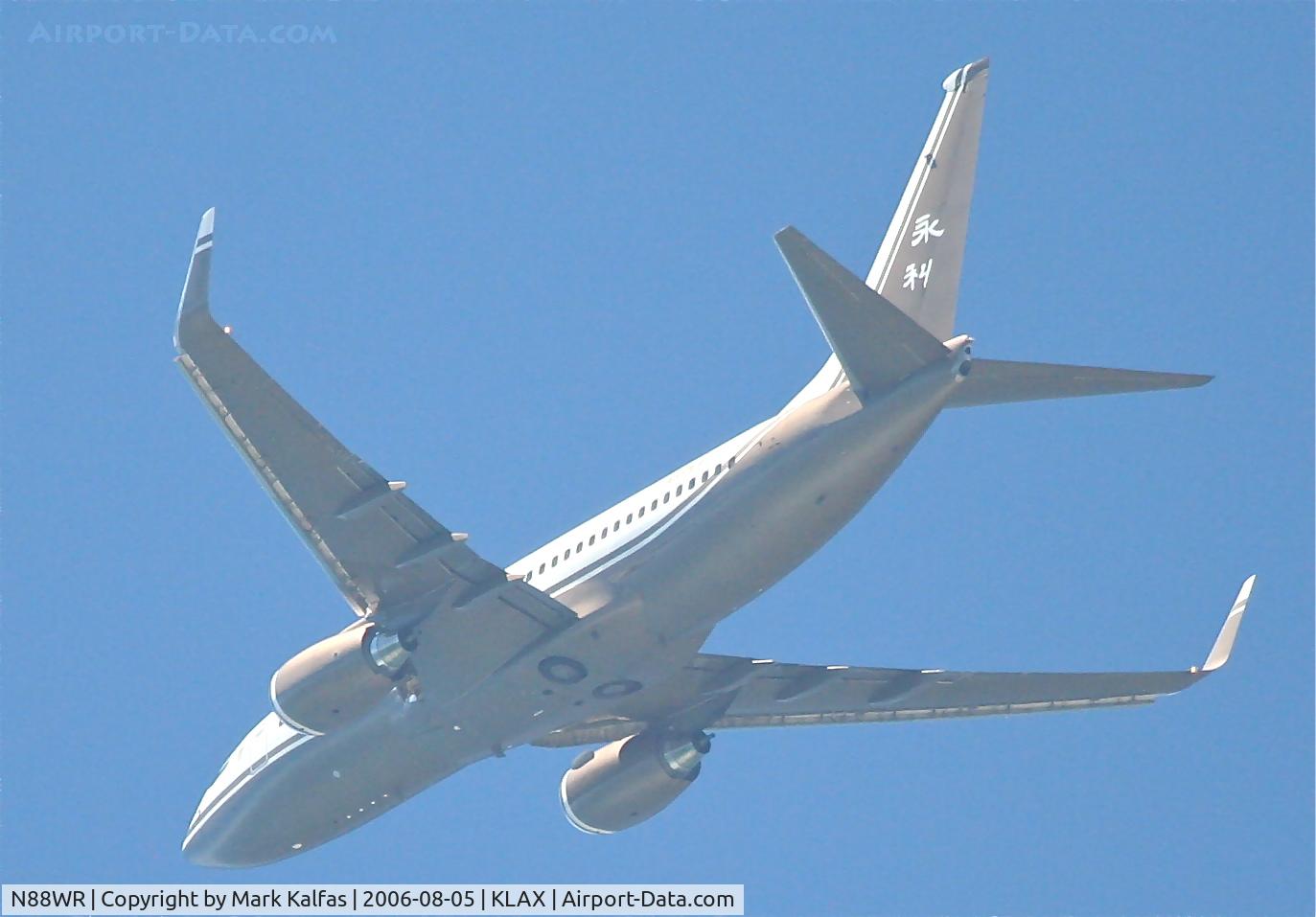 N88WR, 1999 Boeing 737-79U C/N 29441, Wynn Resorts Boeing 737-79U BBJ, N88WR 25RL departure KLAX.