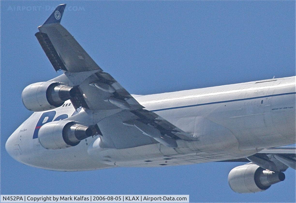 N453PA, 2001 Boeing 747-46NF C/N 30811, Polar Air Cargo Boeing 747-46NF, N452PA 25L departure KLAX.