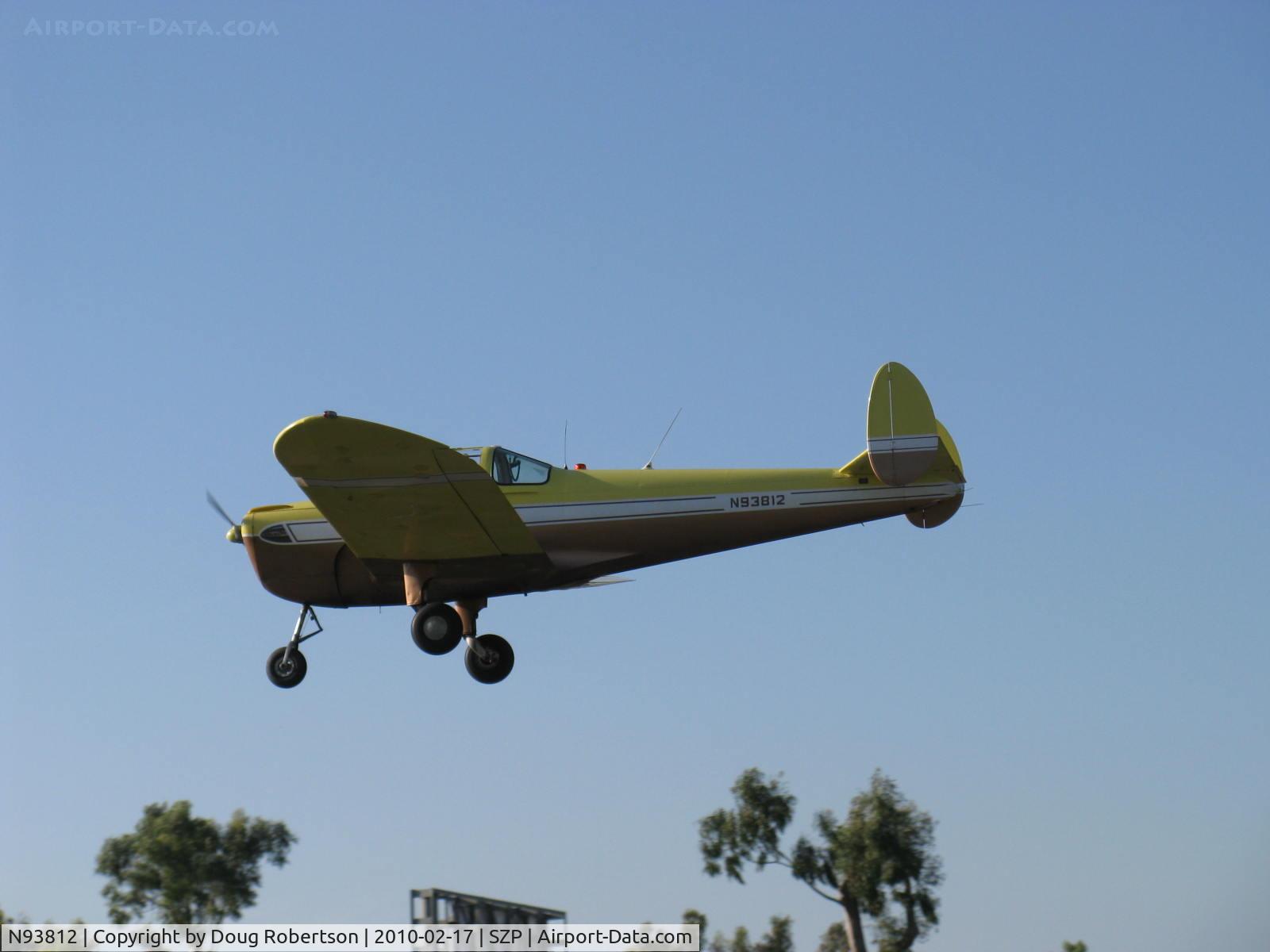 N93812, 1946 Erco 415C Ercoupe C/N 1135, 1946 ERCO Ercoupe 415-C Continental C75 75 Hp, on final Rwy 22