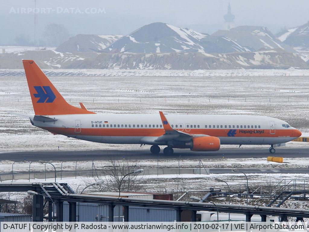 D-ATUF, 2006 Boeing 737-8K5 C/N 34687, Very rare visitor in Vienna