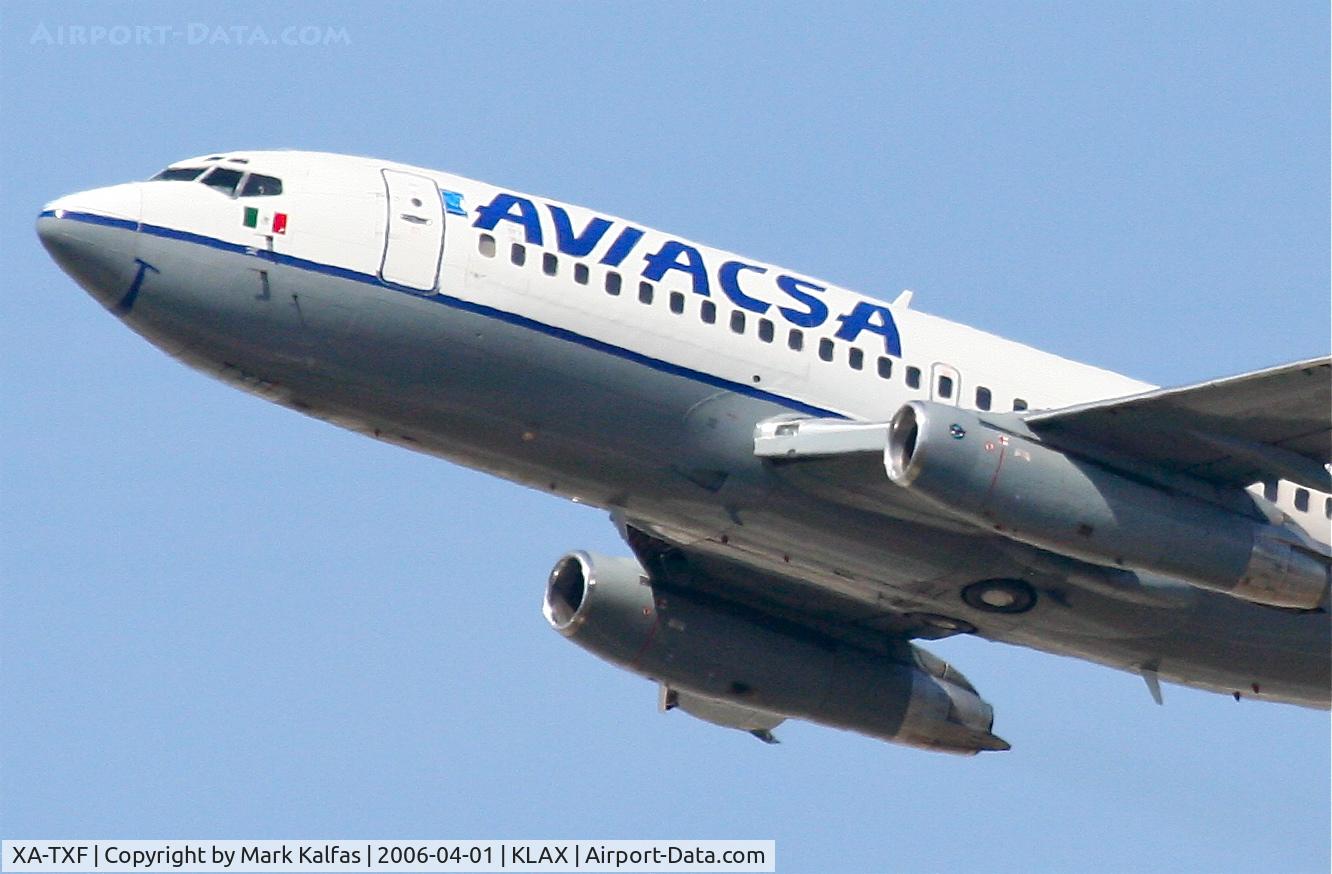XA-TXF, 1983 Boeing 737-201 C/N 22961, Aviacsa Boeing 737-201, XA-TXF 25R departure KLAX.