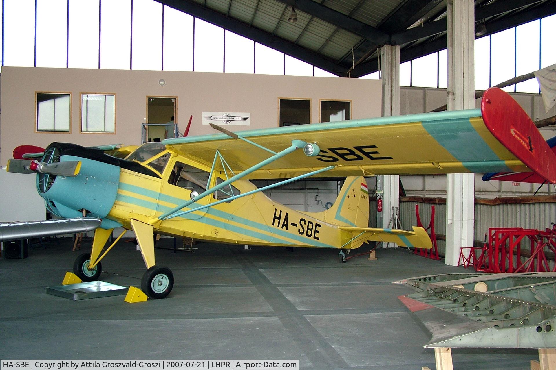 HA-SBE, 1967 PZL-Okecie PZL-101A Gawron C/N 107231, Pér Airport -Hungary - Hangar