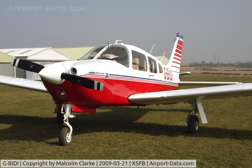 G-BIDI, 1978 Piper PA-28R-201 Cherokee Arrow III C/N 28R-7837135, Piper PA-28R-201 Arrow III at Fishburn Airfield, UK in 2009.