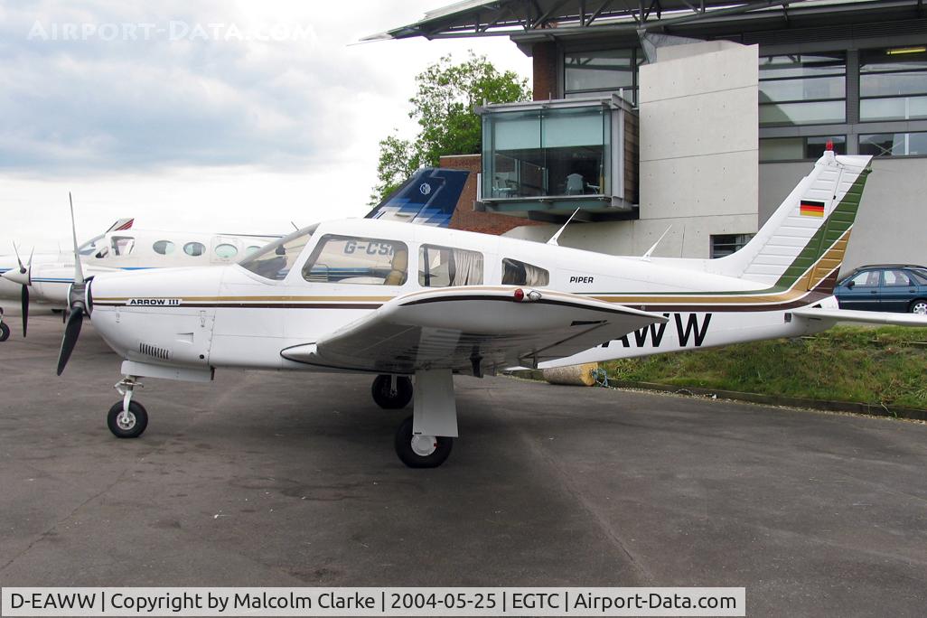 D-EAWW, 1978 Piper PA-28R-201 Cherokee Arrow III C/N 28R-7837199, Piper PA-28R-201 Arrow III at Cranfield Airport in 2004. Formerly N9469C. 