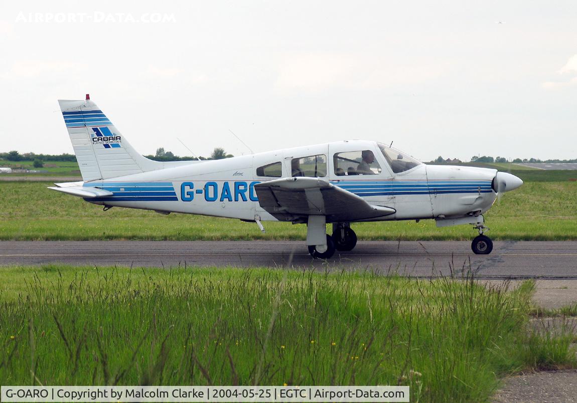 G-OARO, 1988 Piper PA-28R-201 Cherokee Arrow III C/N 2837006, Piper PA-28R-201 Cherokee Arrow III at Cranfield Airport in 2004.